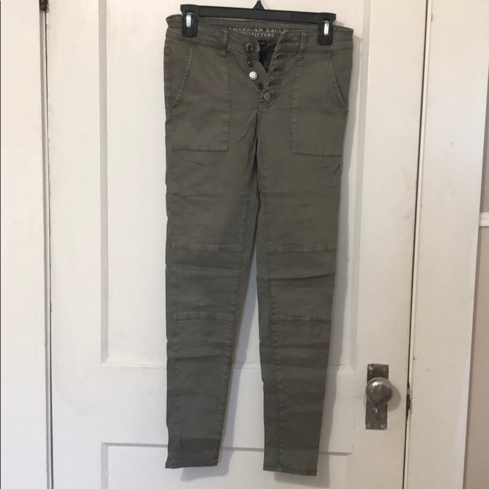 Greyish/green jeggings